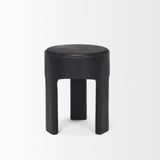 Mercana Riya Solid Black Wooden Stool