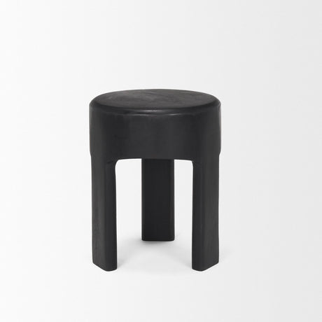 Mercana Riya Solid Black Wooden Stool