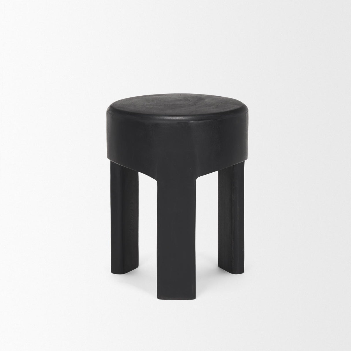 Mercana Riya Solid Black Wooden Stool