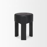 Mercana Riya Solid Black Wooden Stool