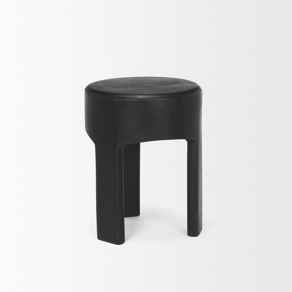 Mercana Riya Solid Black Wooden Stool