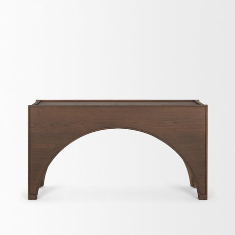 Mercana Laraya Dark Brown Wood Arched Console Table