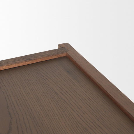 Mercana Laraya Dark Brown Wood Arched Console Table