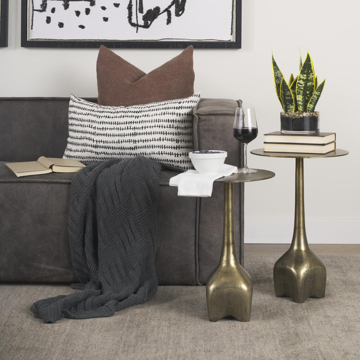 Mercana Risha Small Gold Metal Accent Table