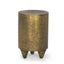 Mercana Rosh Textured Gold Metal w/ Acid Wash Accent Table