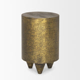 Mercana Rosh Textured Gold Metal w/ Acid Wash Accent Table