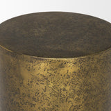 Mercana Rosh Textured Gold Metal w/ Acid Wash Accent Table