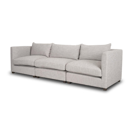 Mercana Halston 3 Piece Light Grey Sofa Set