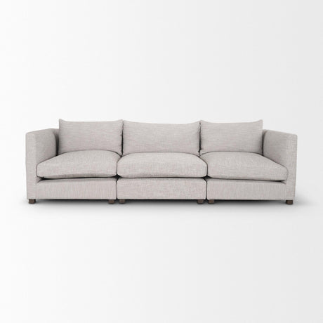 Mercana Halston 3 Piece Light Grey Sofa Set