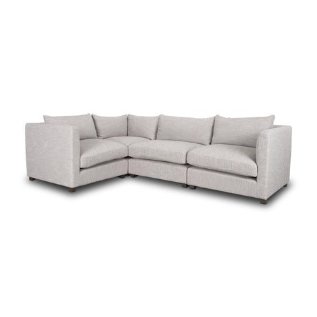 Mercana Halston 4 Piece Light Grey Sectional Sofa Set