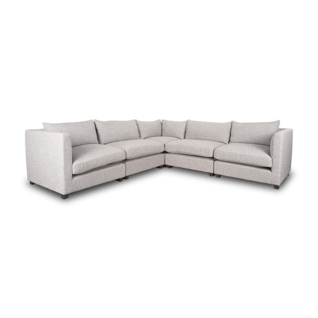 Mercana Halston 5 Piece Light Grey Corner Sofa Set