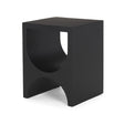 Mercana Sobi Matte Black Square Metal Side Table