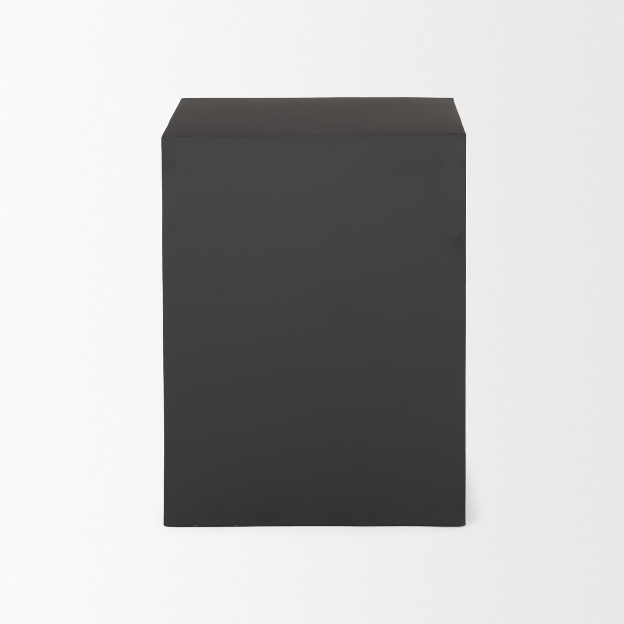 Mercana Sobi Matte Black Square Metal Side Table