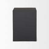 Mercana Sobi Matte Black Square Metal Side Table