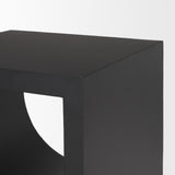 Mercana Sobi Matte Black Square Metal Side Table