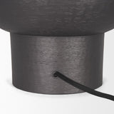 Mercana Salaah Black Brushed Metal w/ Beige Shade Table Lamp