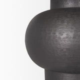 Mercana Salaah Black Brushed Metal w/ Beige Shade Table Lamp