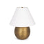 Mercana Sadiyah Antiqued Gold Brushed Metal w/ Cream Shade Table Lamp