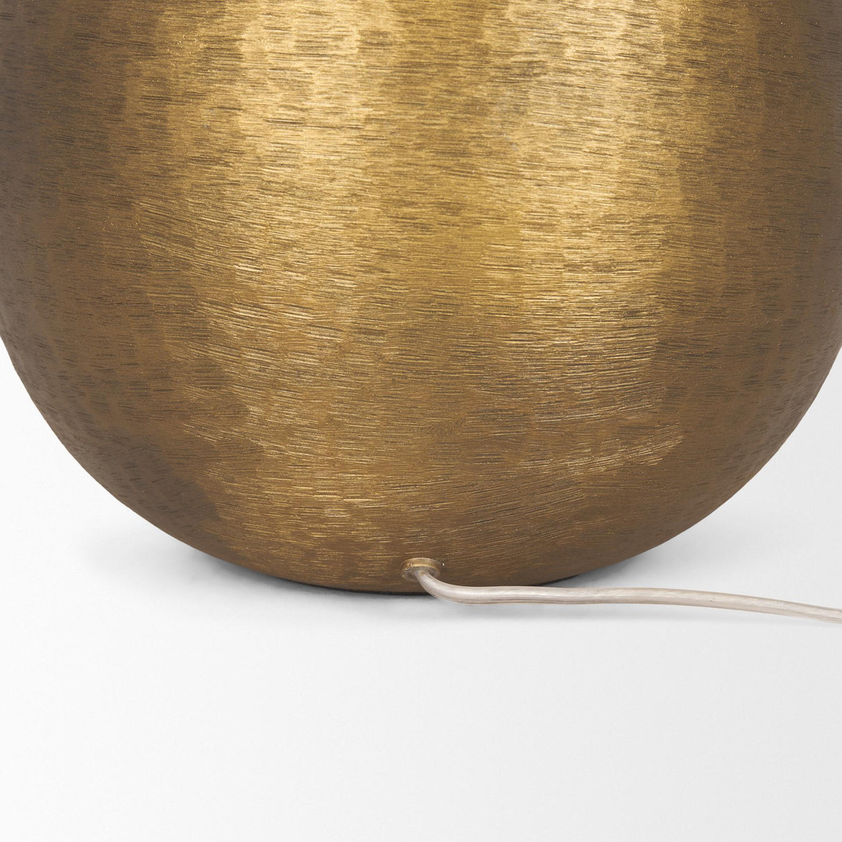 Mercana Sadiyah Antiqued Gold Brushed Metal w/ Cream Shade Table Lamp