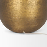 Mercana Sadiyah Antiqued Gold Brushed Metal w/ Cream Shade Table Lamp