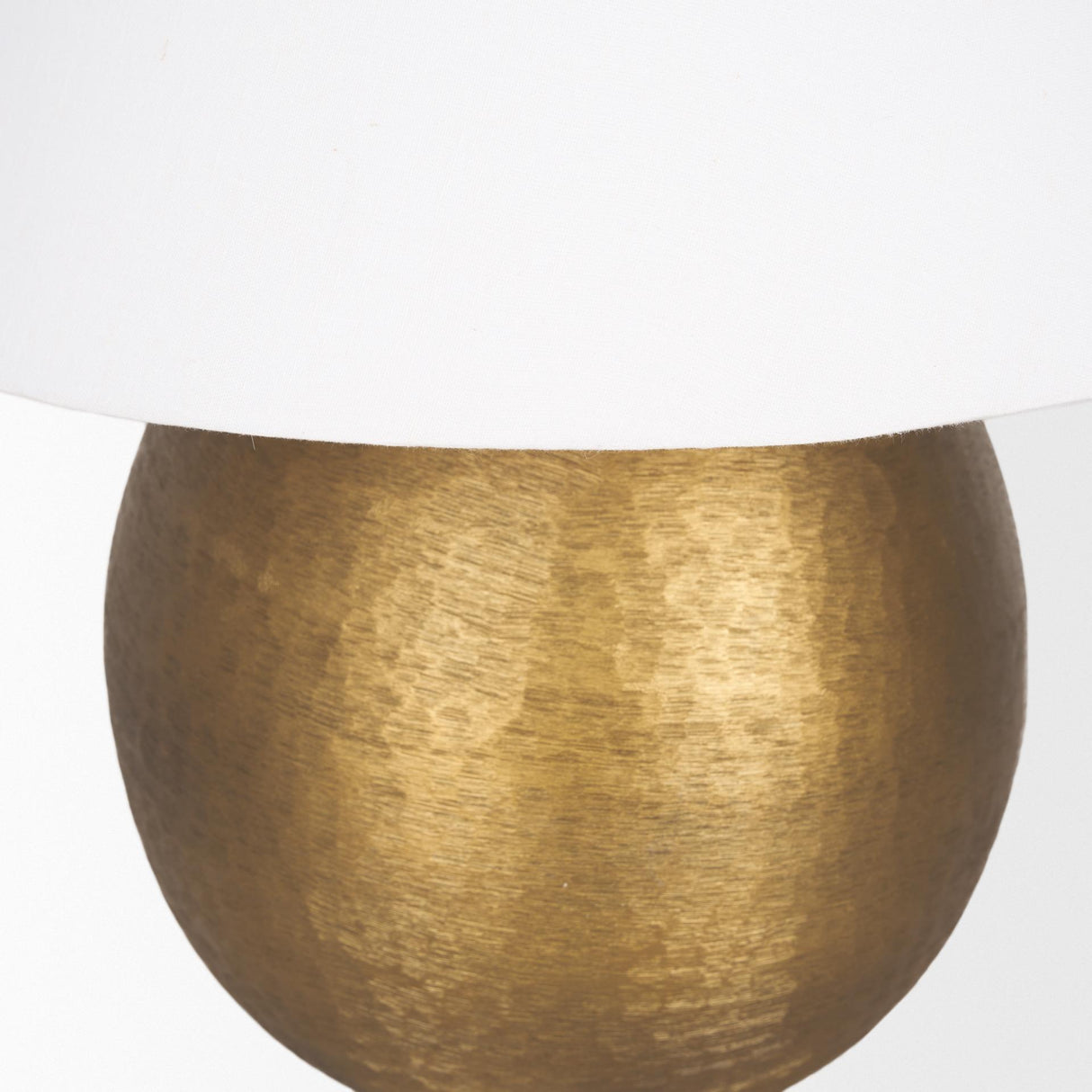 Mercana Sadiyah Antiqued Gold Brushed Metal w/ Cream Shade Table Lamp