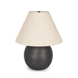 Mercana Sadiyah Black Brushed Metal w/ Beige Shade Table Lamp