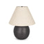 Mercana Sadiyah Black Brushed Metal w/ Beige Shade Table Lamp