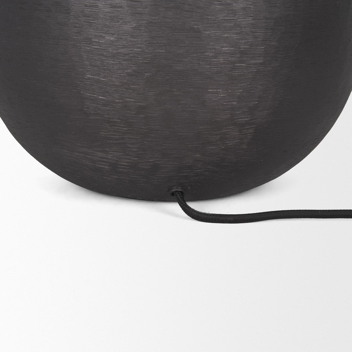 Mercana Sadiyah Black Brushed Metal w/ Beige Shade Table Lamp