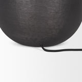 Mercana Sadiyah Black Brushed Metal w/ Beige Shade Table Lamp