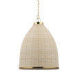 Mercana Saliha Cane w/ Brass Metal Pendant Light