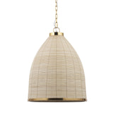 Mercana Saliha Cane w/ Brass Metal Pendant Light