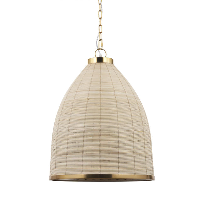 Mercana Saliha Cane w/ Brass Metal Pendant Light