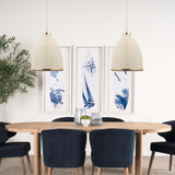 Mercana Saliha Cane w/ Brass Metal Pendant Light