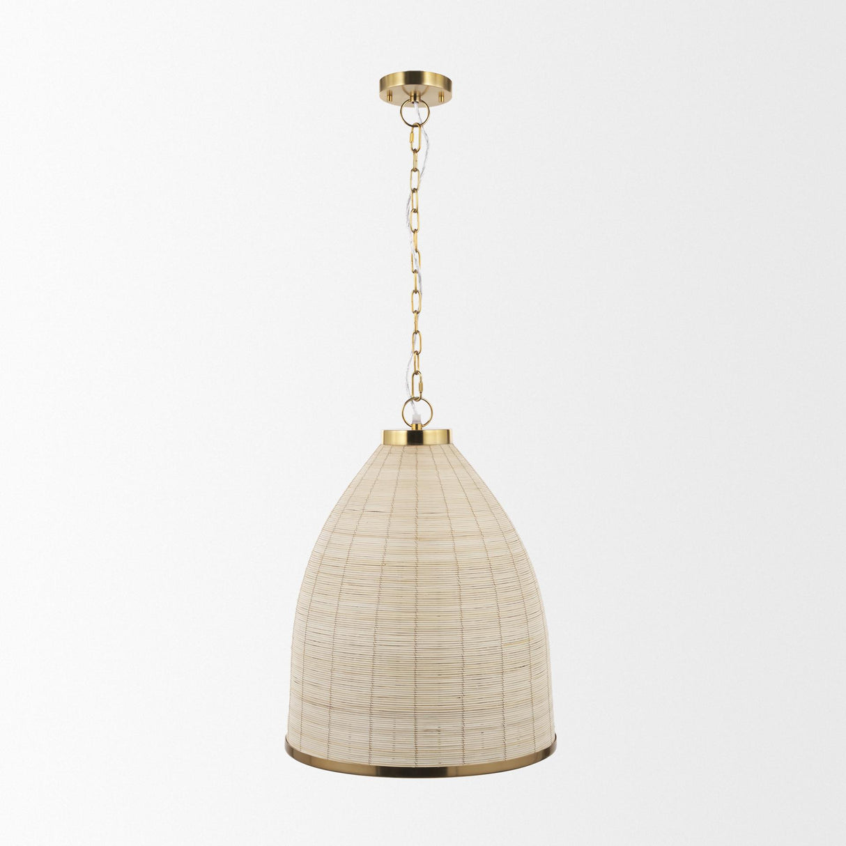 Mercana Saliha Cane w/ Brass Metal Pendant Light