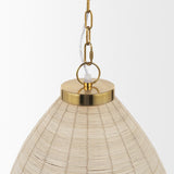 Mercana Saliha Cane w/ Brass Metal Pendant Light