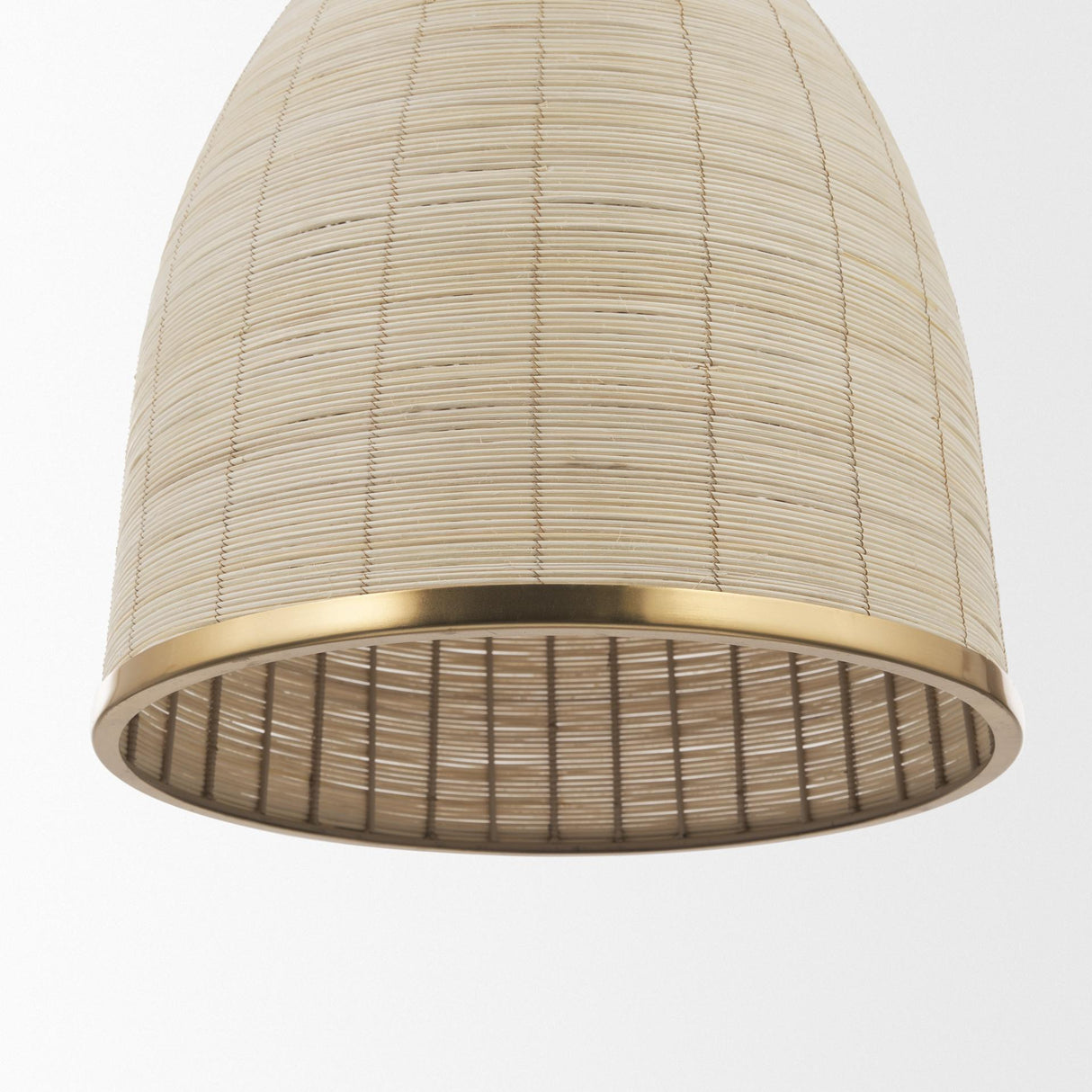 Mercana Saliha Cane w/ Brass Metal Pendant Light