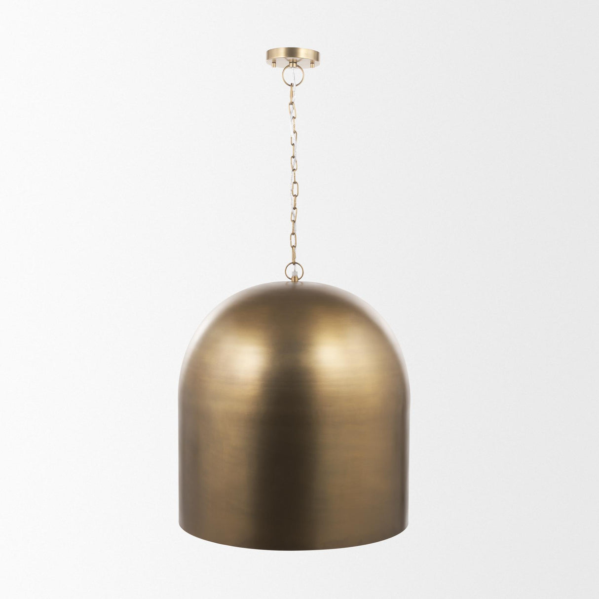 Mercana Sanne Antiqued Gold Metal w/ Silver Foil Large Pendant Light