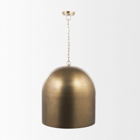 Mercana Sanne Antiqued Gold Metal w/ Silver Foil Large Pendant Light
