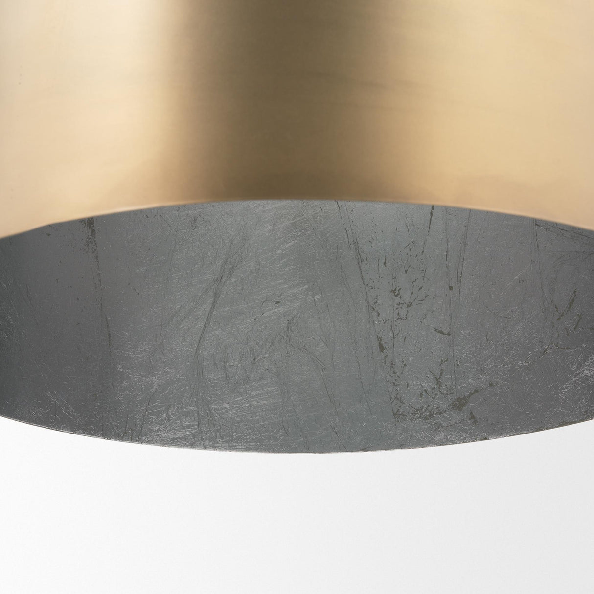 Mercana Sanne Antiqued Gold Metal w/ Silver Foil Large Pendant Light