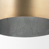 Mercana Sanne Antiqued Gold Metal w/ Silver Foil Large Pendant Light