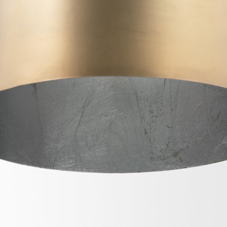 Mercana Sanne Antiqued Gold Metal w/ Silver Foil Large Pendant Light