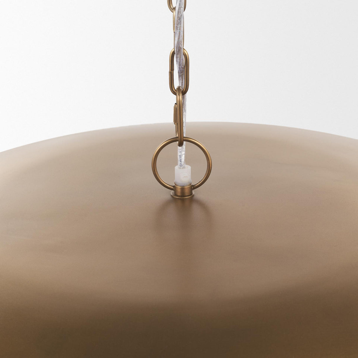 Mercana Sanne Antiqued Gold Metal w/ Silver Foil Wide Pendant Light