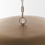 Mercana Sanne Antiqued Gold Metal w/ Silver Foil Wide Pendant Light