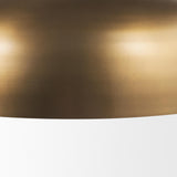 Mercana Sanne Antiqued Gold Metal w/ Silver Foil Wide Pendant Light
