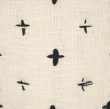 Mercana Saanvi Wool w/ Cream and Black Stitched Cross Patterned Pouf