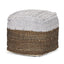 Mercana Samiya Jute w/ White Cotton Pouf