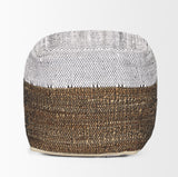 Mercana Samiya Jute w/ White Cotton Pouf