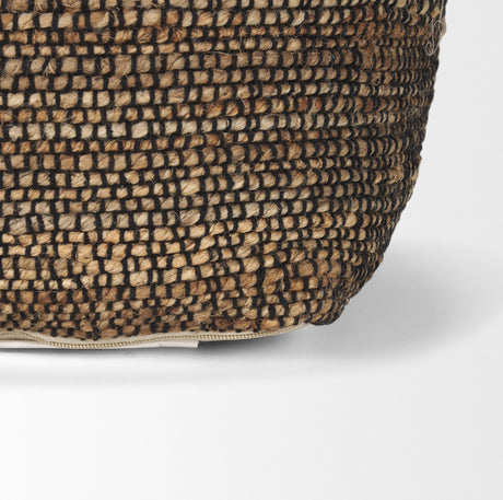 Mercana Samiya Jute w/ White Cotton Pouf