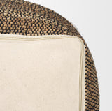 Mercana Samiya Jute w/ White Cotton Pouf