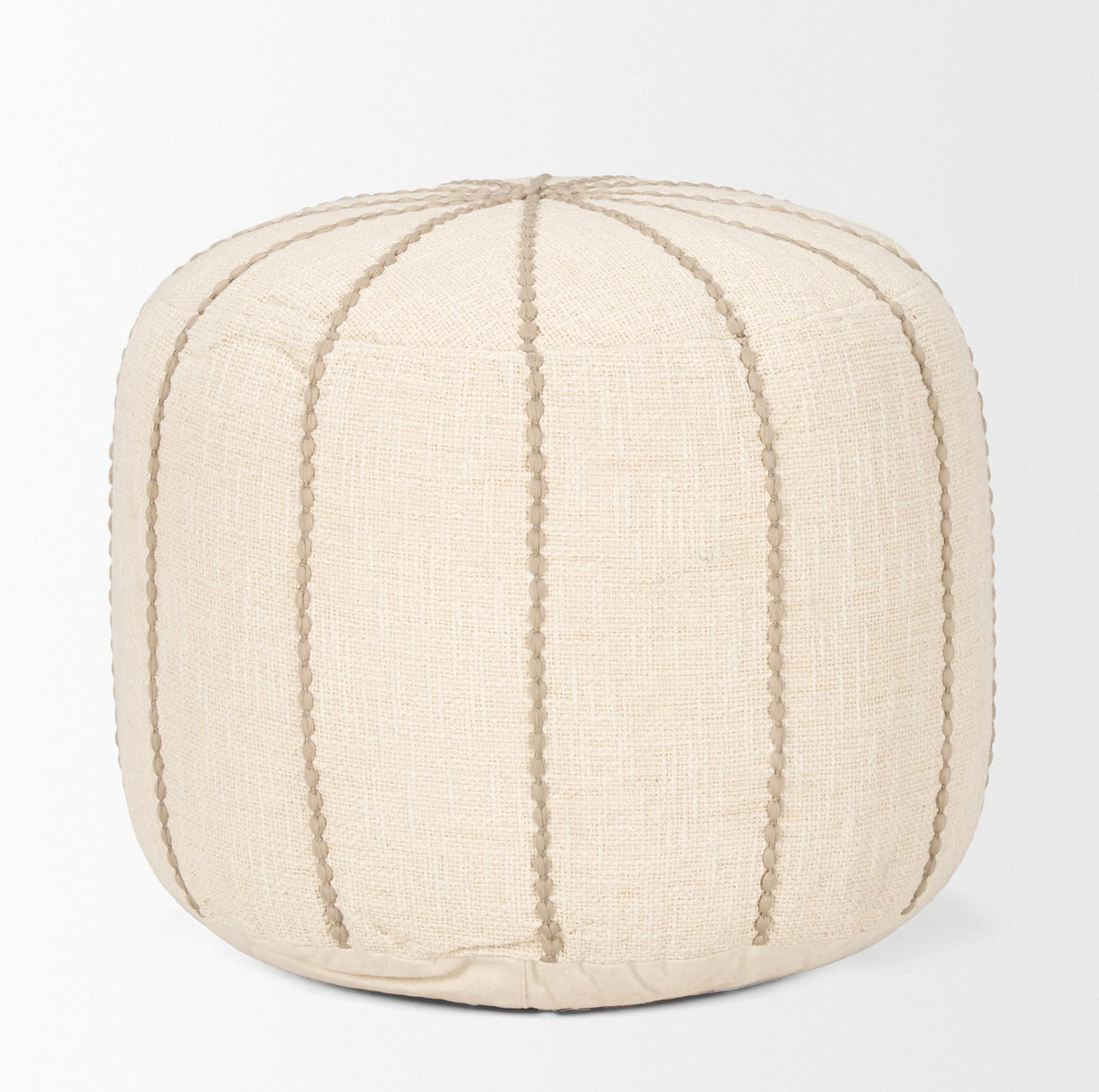 Mercana Sachi Beige w/ Stitching Pouf